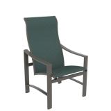 patio sling high back dining chair
