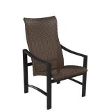 woven high back outdoor dining chair