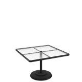 acrylic square pedestal patio dining table