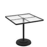 acrylic square patio pedestal bar table