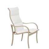 high back dining chair outdoor padded sling