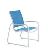 patio relaxed sling sled base dining chair